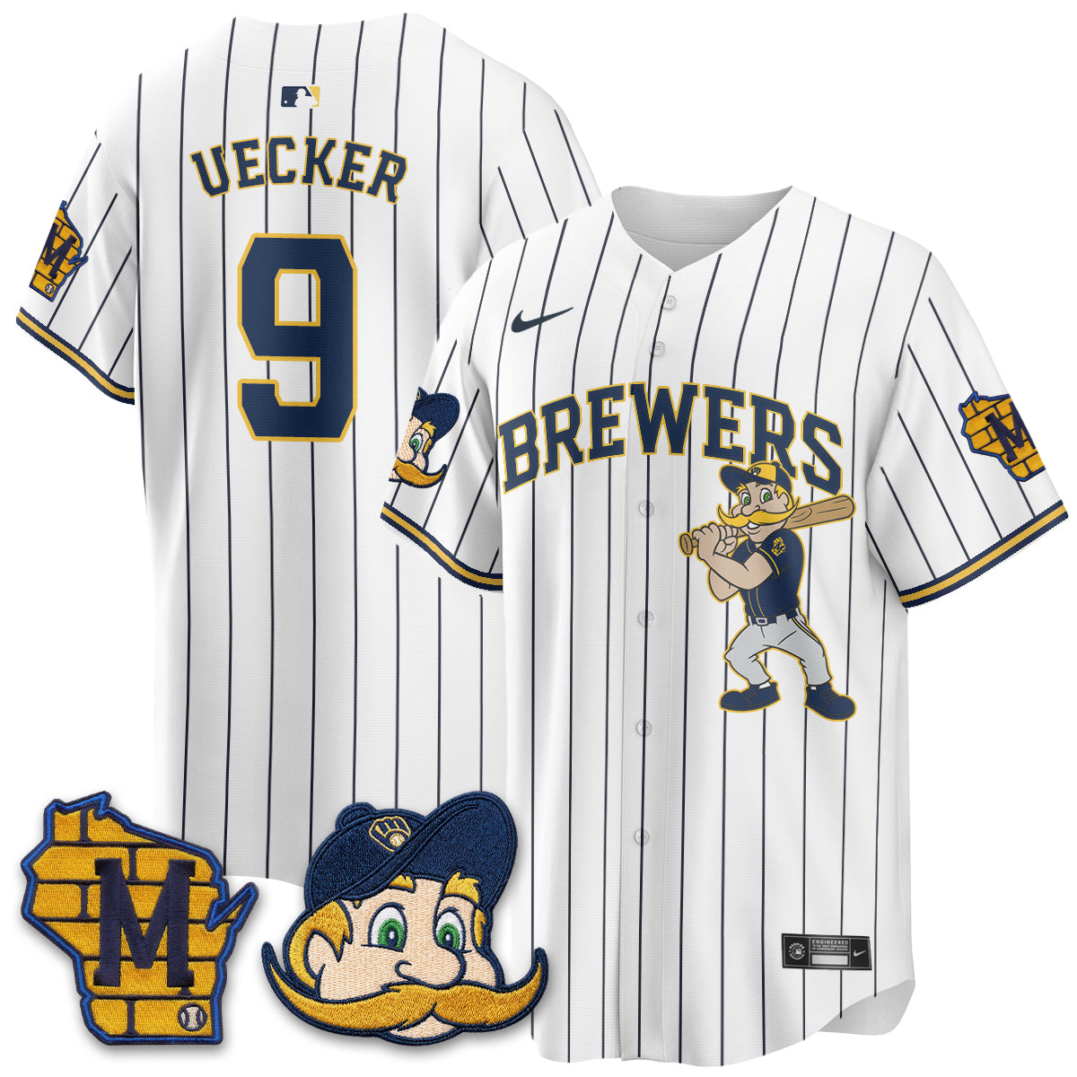 Milwaukee Brewers Bernie Edition Vapor Jersey - Stitched