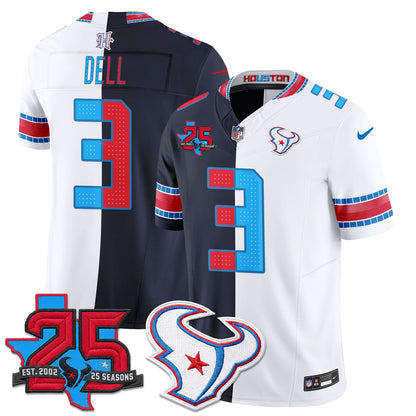 Houston Texans 2026 Rivalries Split Vapor Jersey - Stitched