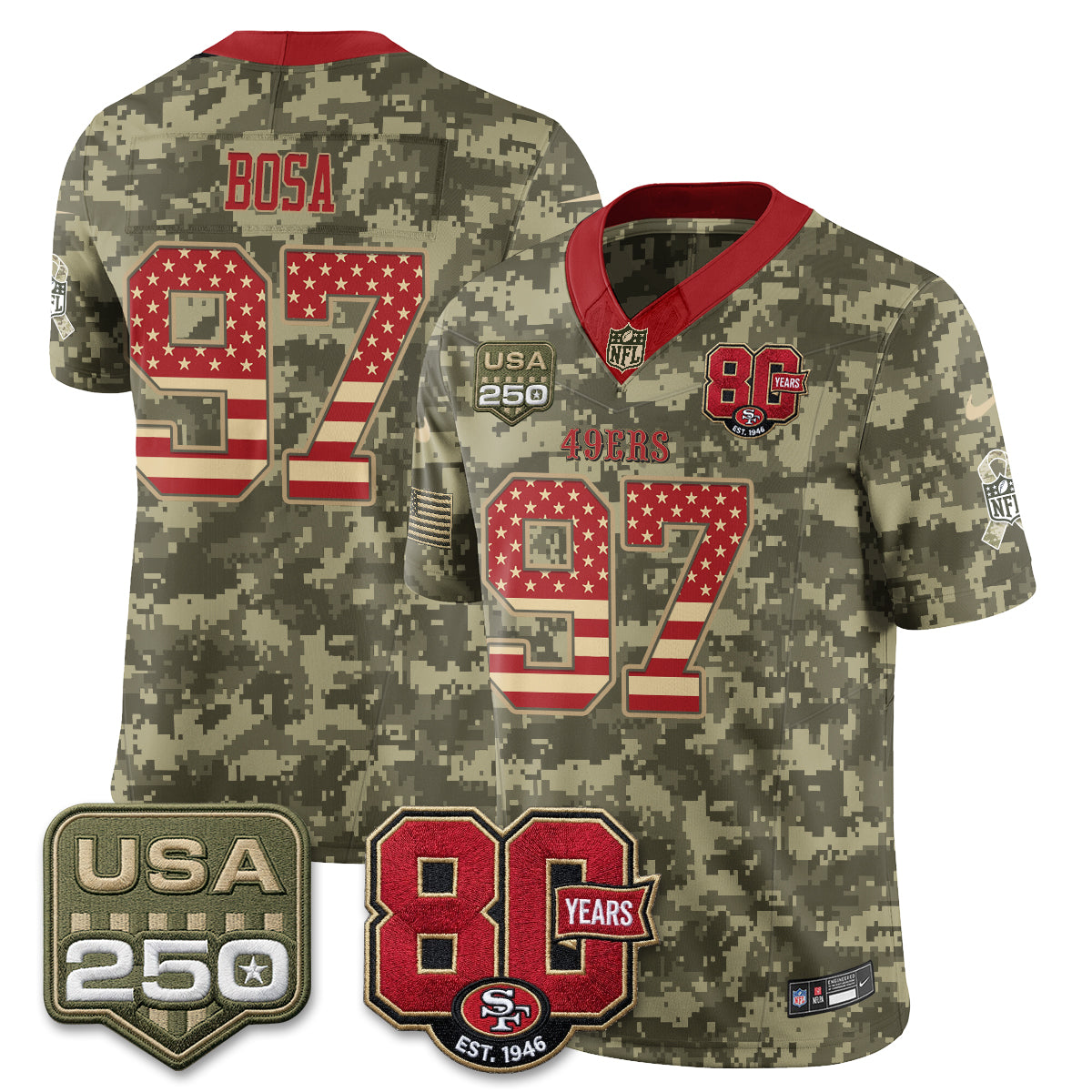SF 2026 Salute to Service Edition Vapor Jersey - Stitched