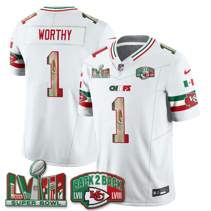 Kansas City Chiefs Mexico Edition Vapor Jersey - Stitched