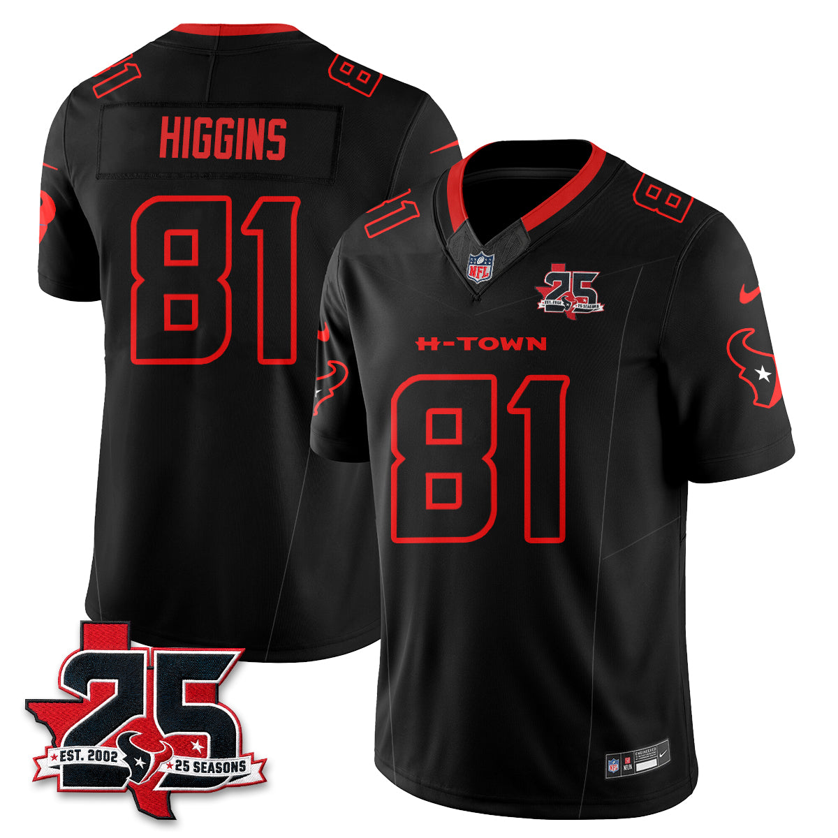 Houston Texans Fan Gear Edition Vapor Jersey (2) - Stitched
