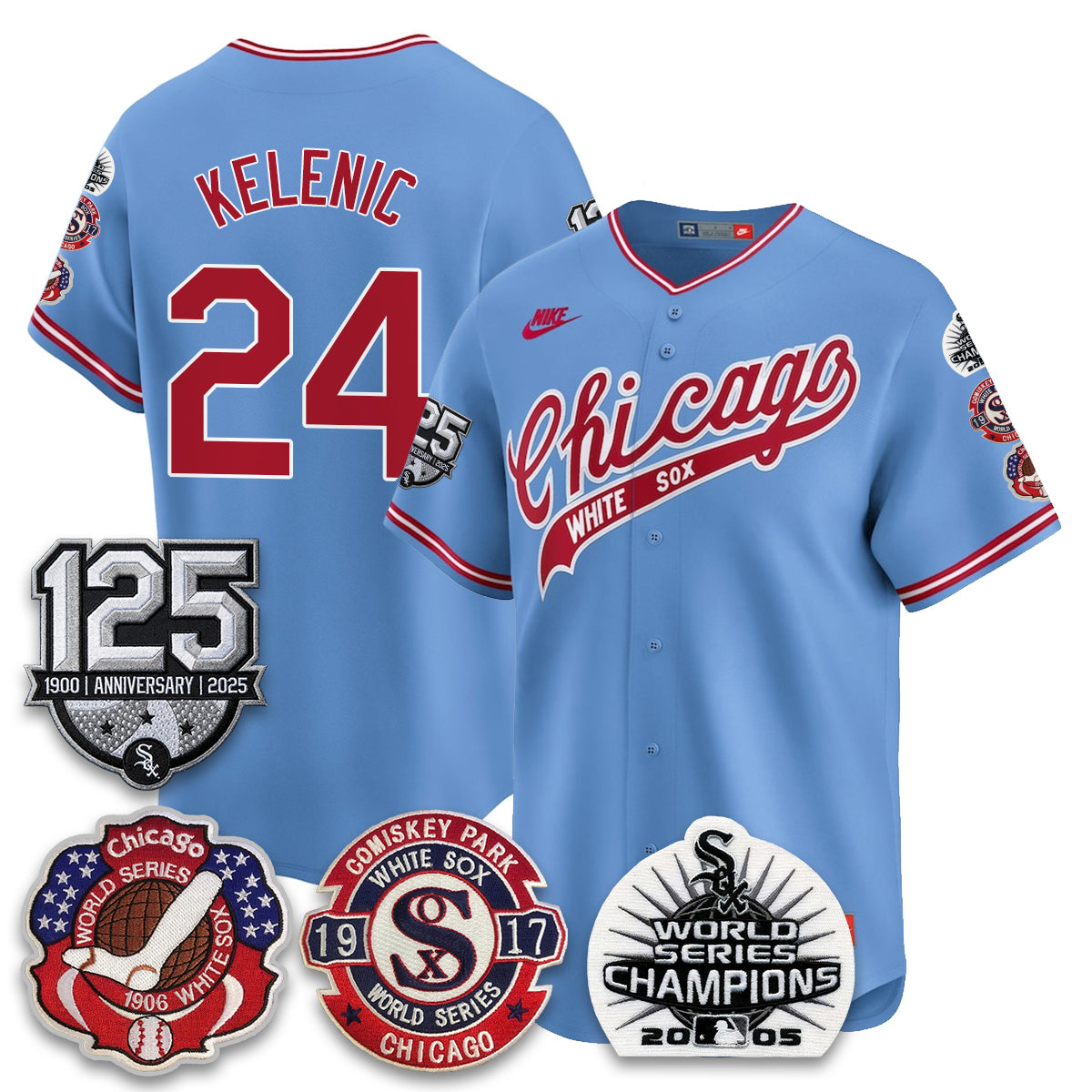 CWS 125th Anniversary - W.S Champions Edition Vapor Jersey - Stitched