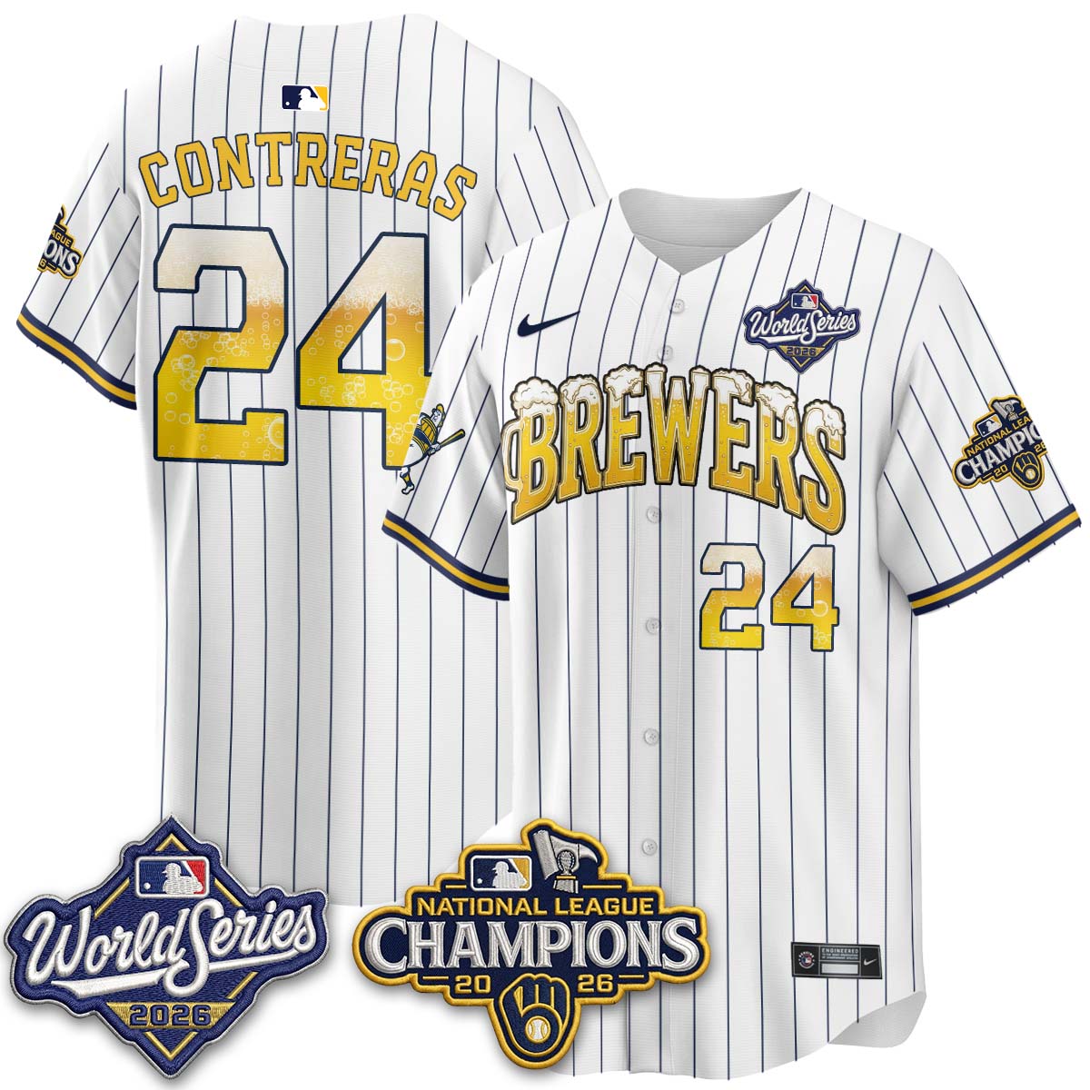 MIL "Pitcher & Pint" 2026 NL Champions Vapor Jersey - Stitched