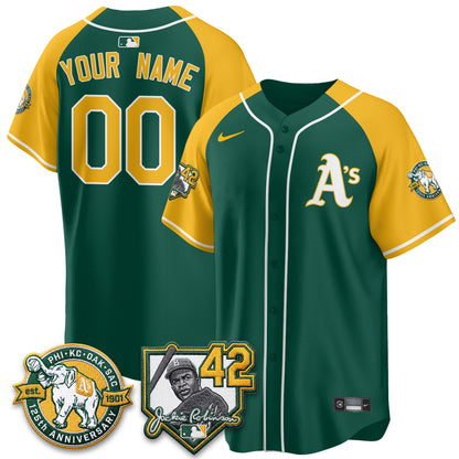 OAK 2026 Jackie Robinson Day - Celebrating 125 Years Limited Custom Vapor Jersey - All Stitched