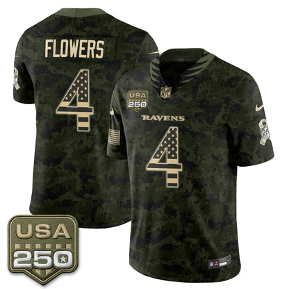Baltimore Ravens 2026 Salute to Service Vapor Jersey - Stitched