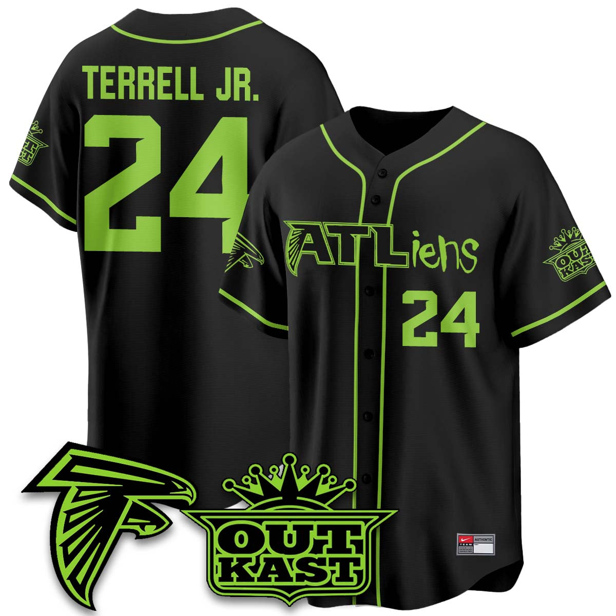 ATL 30th Anniversary ATLiens Baseball Vapor Jersey - Stitched