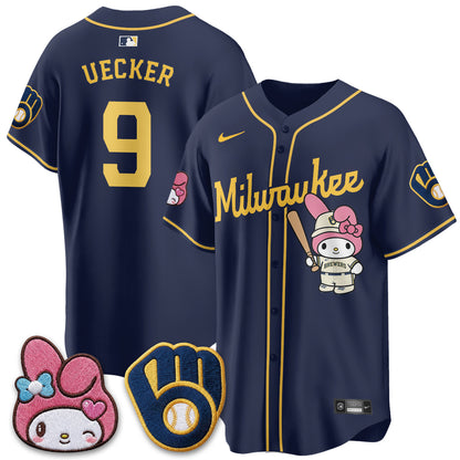 Milwaukee Brewers x Pink Sanrio Friend Edition Vapor Jersey - Stitched