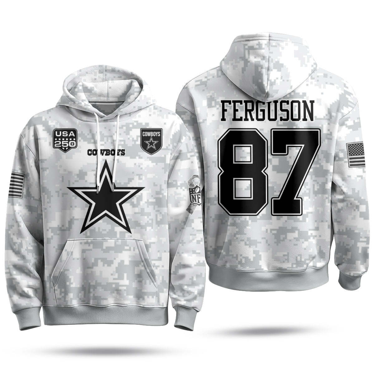 DAL 2026 Salute To Service Edition Pullover Hoodie - Printed