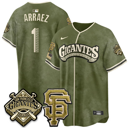 SF New Era Olive 2026 Armed Forces Day Jersey - All Stitched