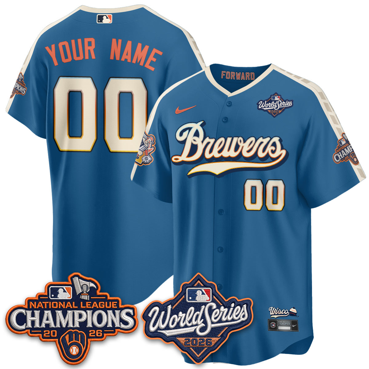 MIL 2026 NL Champions City Connect Custom Vapor Jersey - Stitched