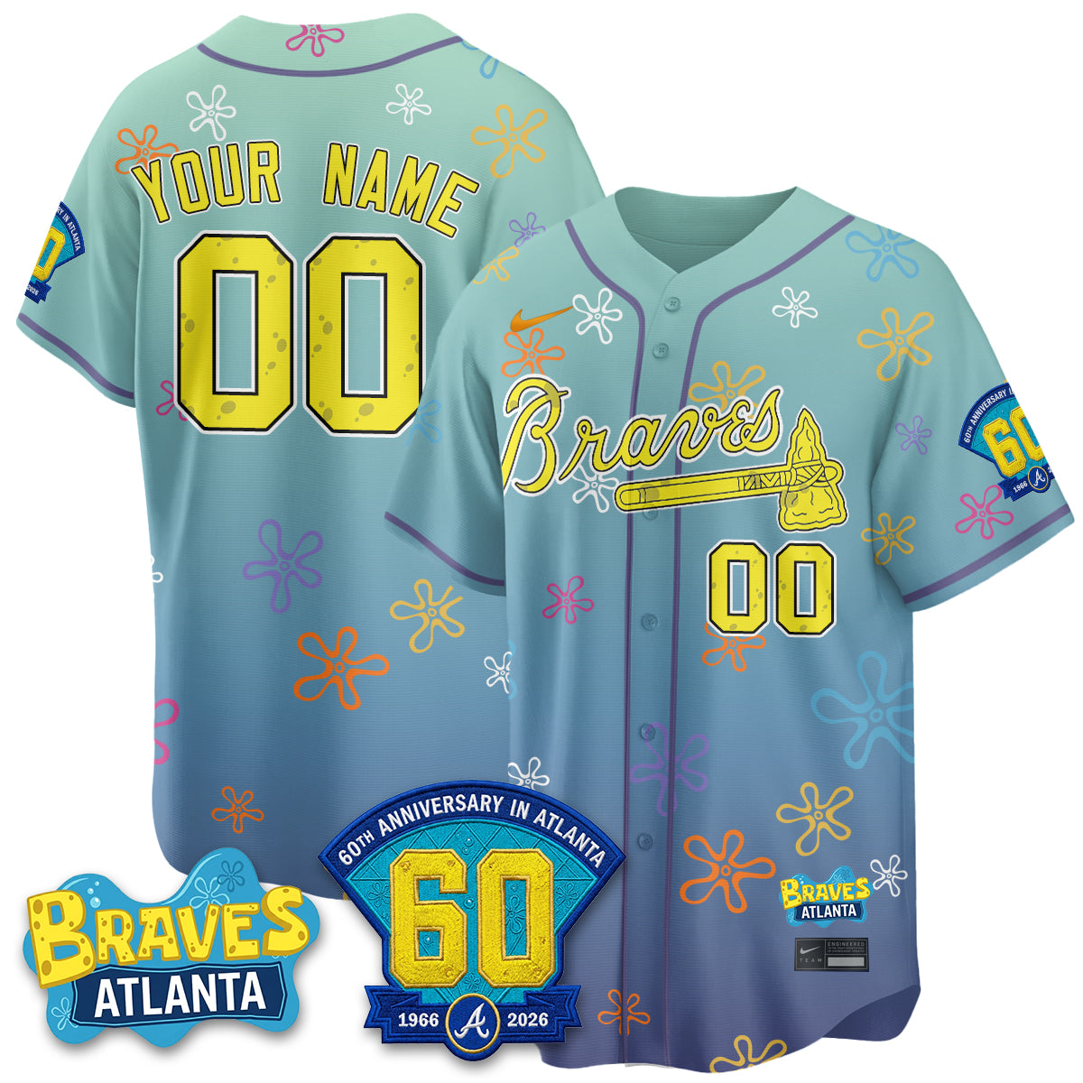Atlanta Braves x SBSP Limited Vapor Custom Jersey- Stitched