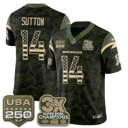 Denver Broncos 2026 Salute to Service Edition Vapor Jersey - Stitched