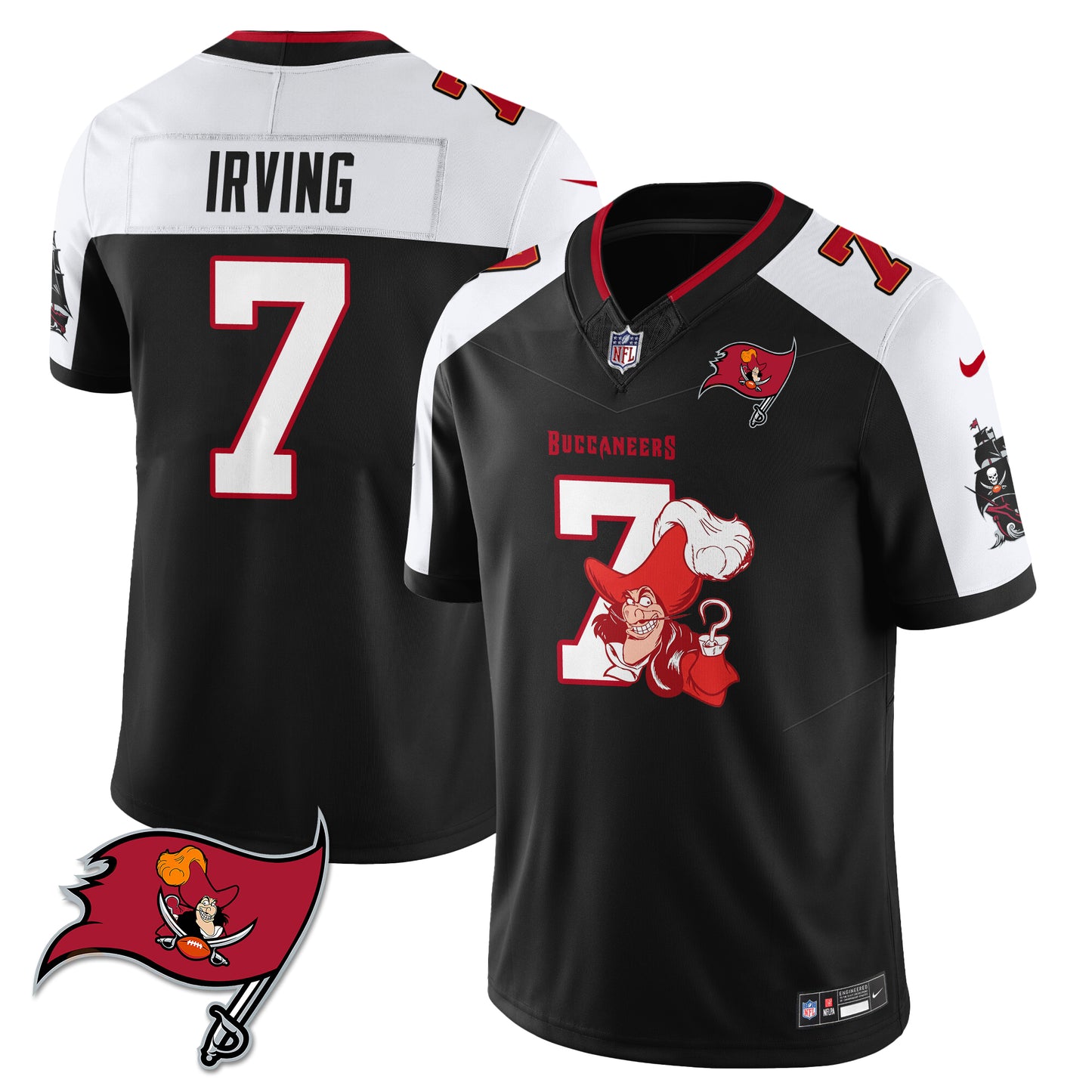 Tampa Bay Buccaneers x Red Coat Captain Edition Vapor Jersey - Stitched