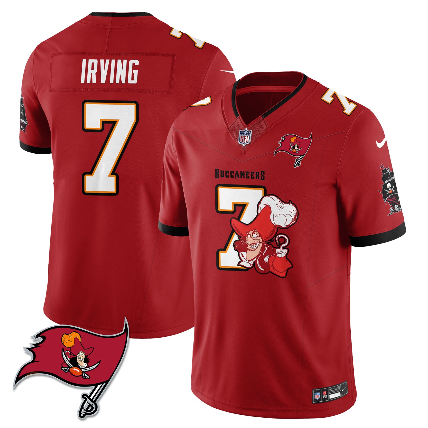 Tampa Bay Buccaneers x Red Coat Captain Edition Vapor Jersey - Stitched