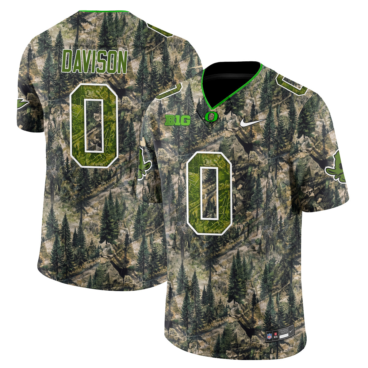 Oregon Ducks Camouflage 2026 Edition Vapor Jersey - Stitched