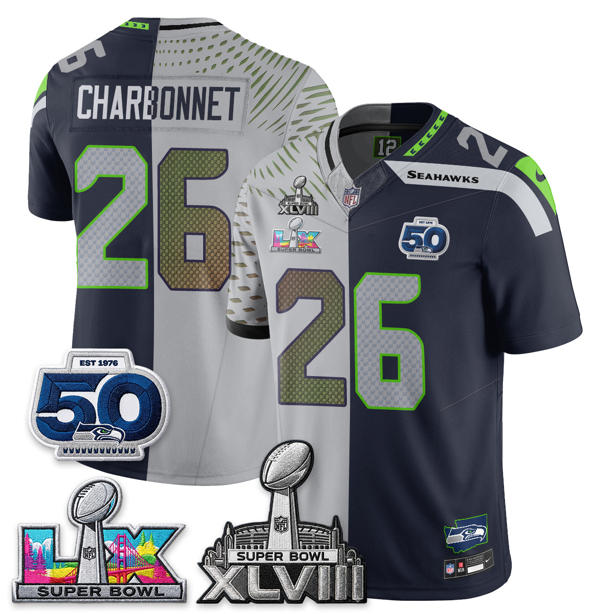 SEA SB LX Champs Split Edition Vapor Jersey - Stitch