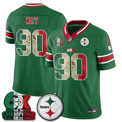 Pittsburgh Steelers Mexico Edition Vapor Jersey - Stitched