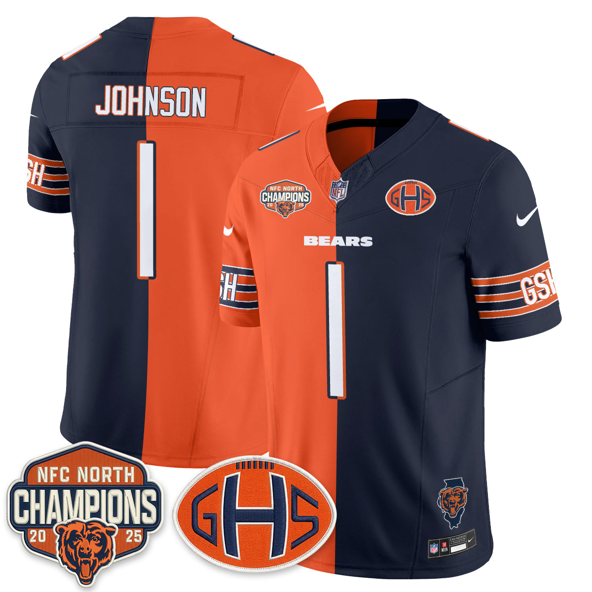 Chicago Bears 2026 Split Edition Vapor Jersey - Stitched