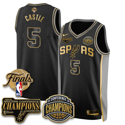 SAS 2026 NBA Western Conference Champions Vapor Jersey - Stitched N5