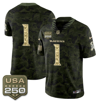 Baltimore Ravens 2026 Salute to Service Vapor Jersey - Stitched