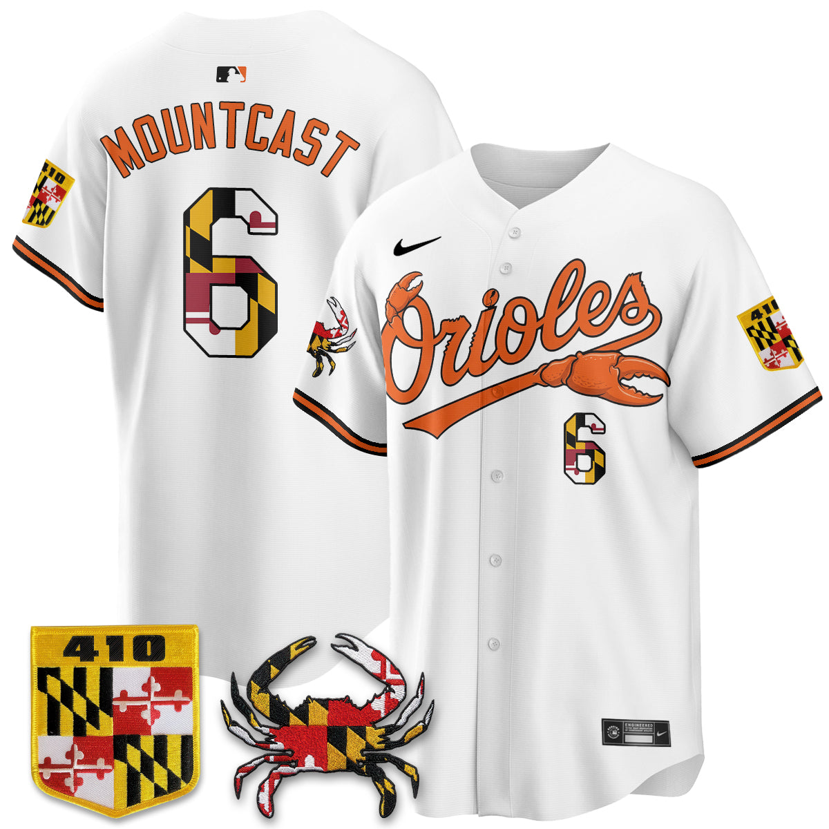 Baltimore Orioles Crab x Maryland Vapor Limited Jersey - Stitched