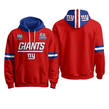 NYG 4X Champs S.Bowl Fleece Hoodie - Printed
