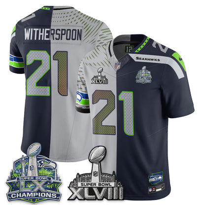 Seattle Seahawks S.Bowl Champs Split Edition Vapor Jersey - Stitch