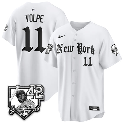 NYY 2026 Jackie Robinson Day Gothic Vapor Limited Jersey - All Stitched