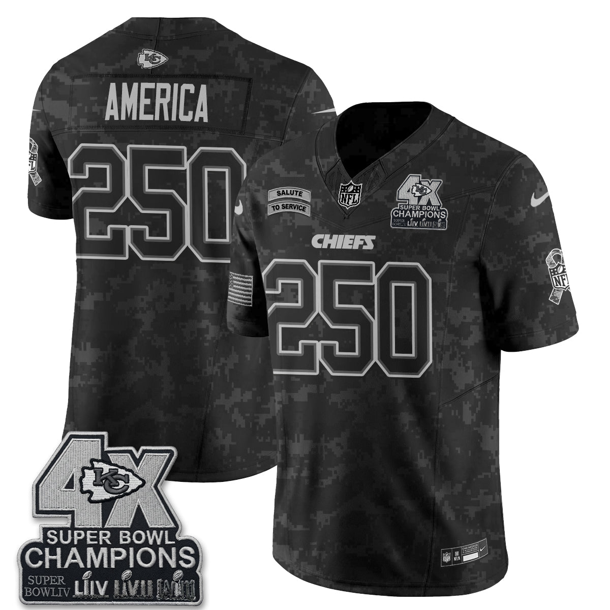 KC 2026 Salute to Service Vapor Jersey V2- Stitched