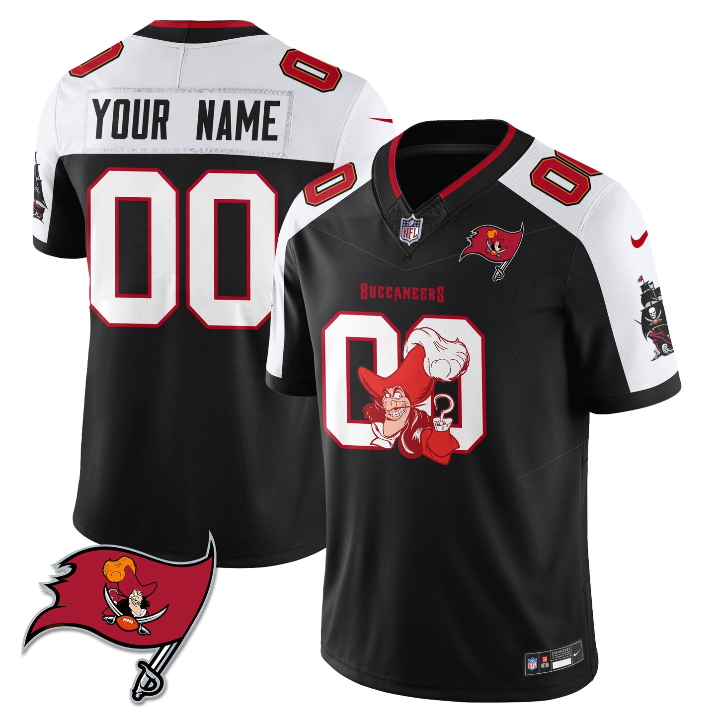 Tampa Bay Buccaneers x Red Coat Captain Edition Vapor Custom Jersey - Stitched
