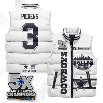 DAL "America's Team" Puffer Vest - Printed
