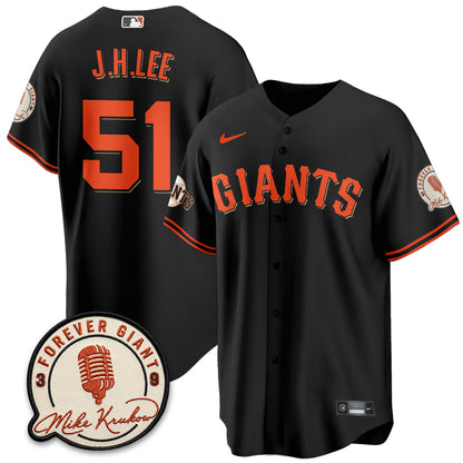 San Francisco Giants Mike Krukow Vapor Jersey - Stitched