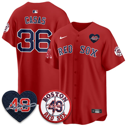 BOS Tim Wakefield Memorial Patch Vaper Premier Limited Jersey - All Stitched