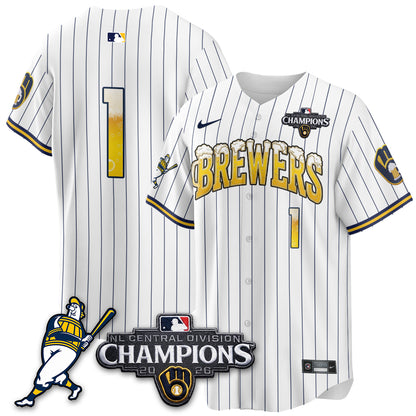 Milwaukee Brewers 2026 NL Division Champs Vapor Jersey V2- Stitched