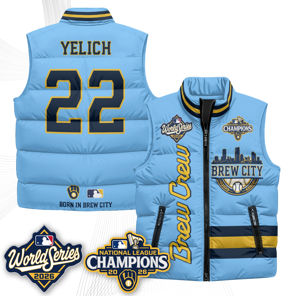MIL 2026 NL Champions Puffer Vest - Printed