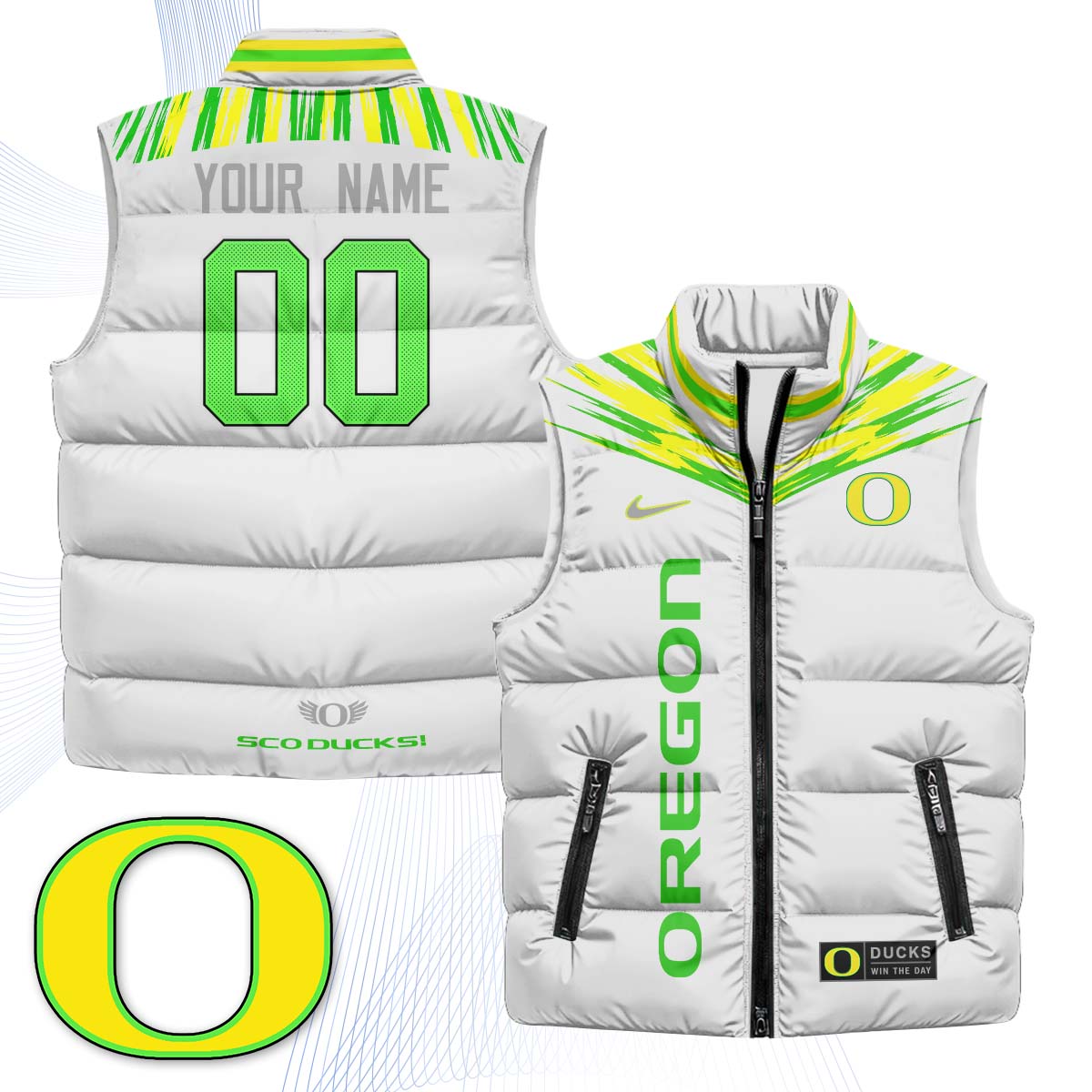 ORE "Origin of Speed" Custom Puffer Vest - Printed