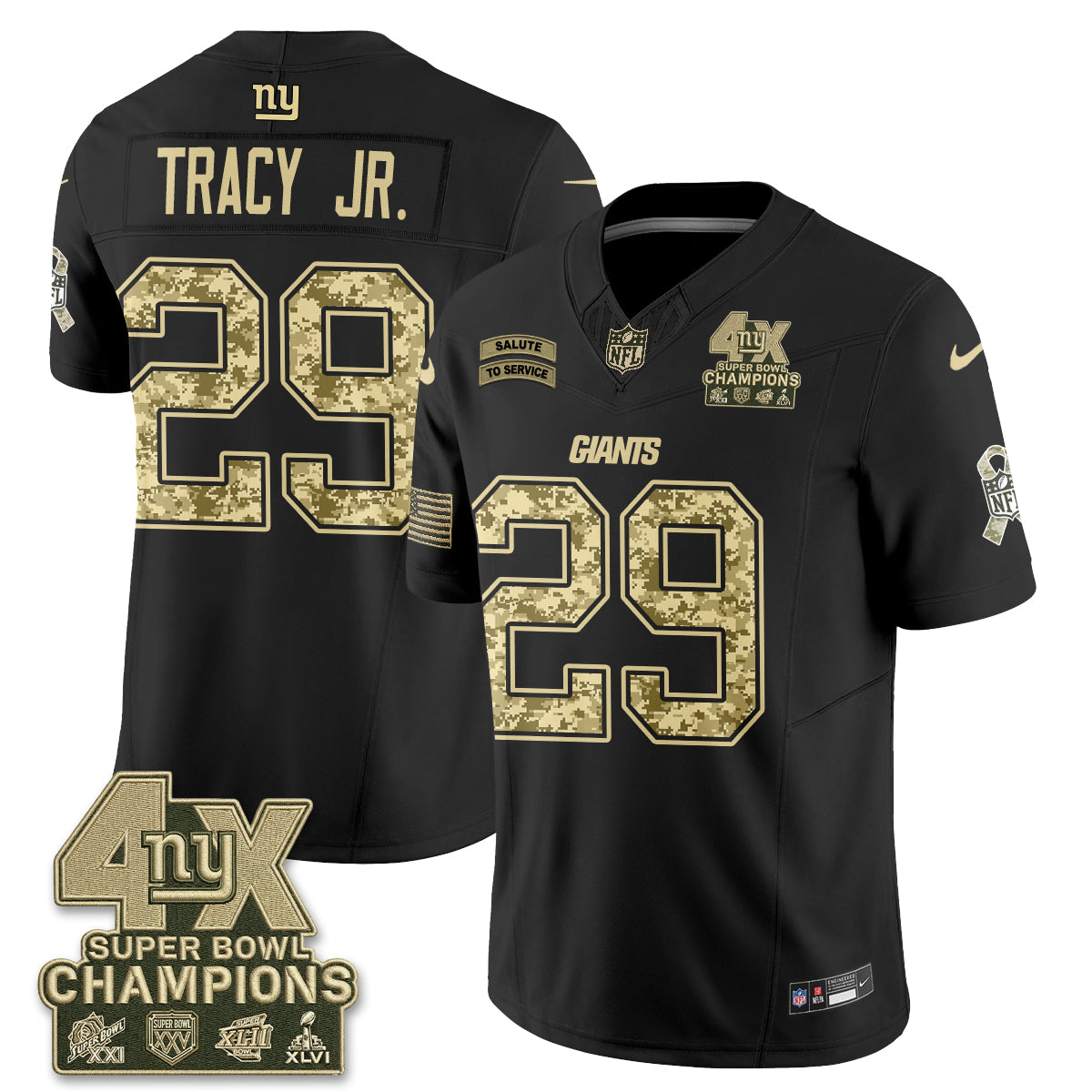 New York Giants 2026 Salute To Service V2 Vapor Jersey - Stitched