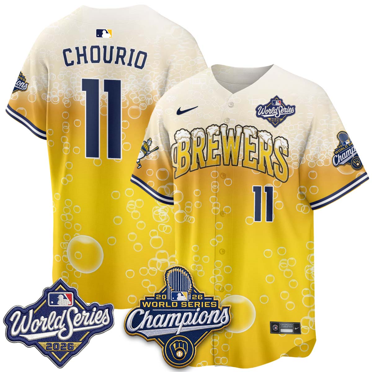 MIL "Pitcher & Pint" 2026 WS Champions Vapor Jersey - Stitched