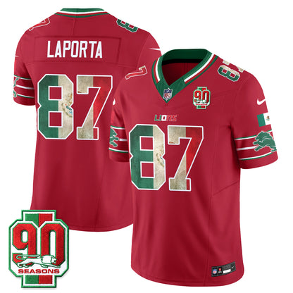 Detroit Lions Mexico Edition Vapor Jersey - Stitched