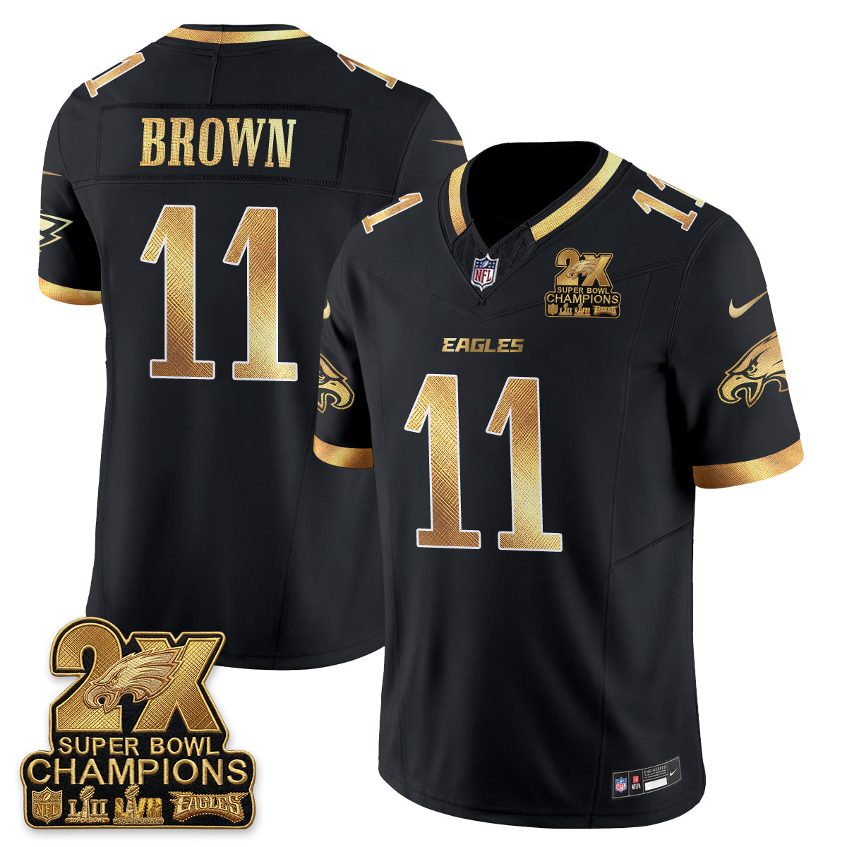 Philadelphia Eagles Fan Gear Vapor Jersey V3- Stitched