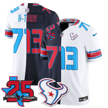 Houston Texans 2026 Rivalries Split Vapor Jersey - Stitched