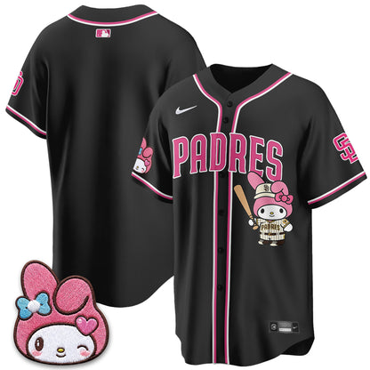 San Diego Padres x Pink Sanrio Friend Vapor Jersey - Stitched
