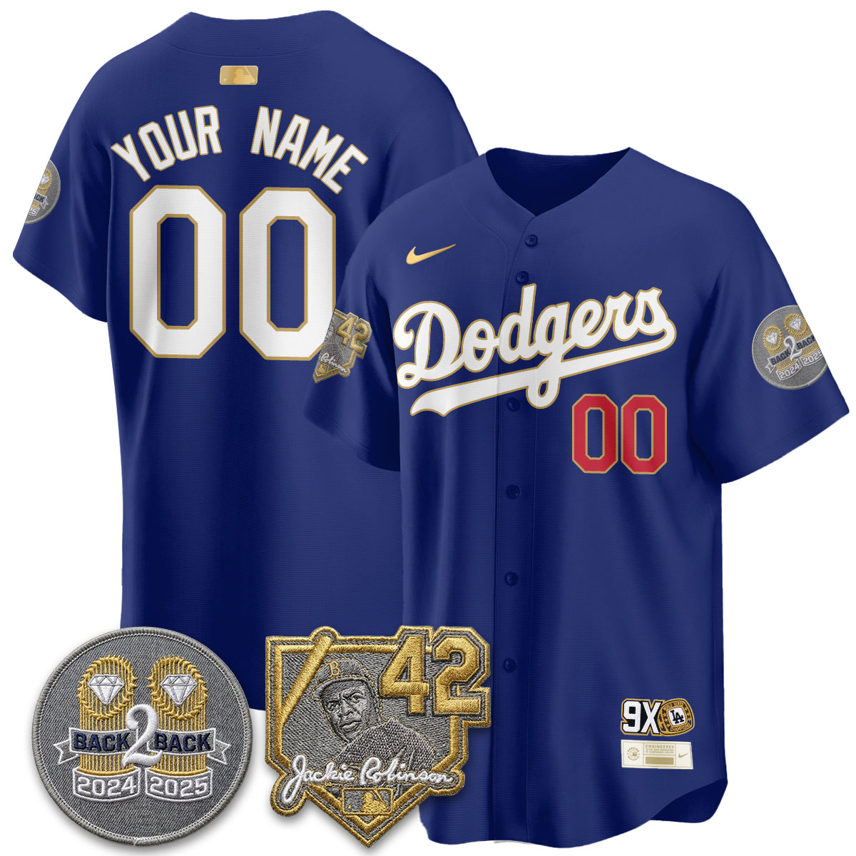 LAD -  2026 Jackie Robinson Day Vapor Custom Limited Jersey - All Stitched