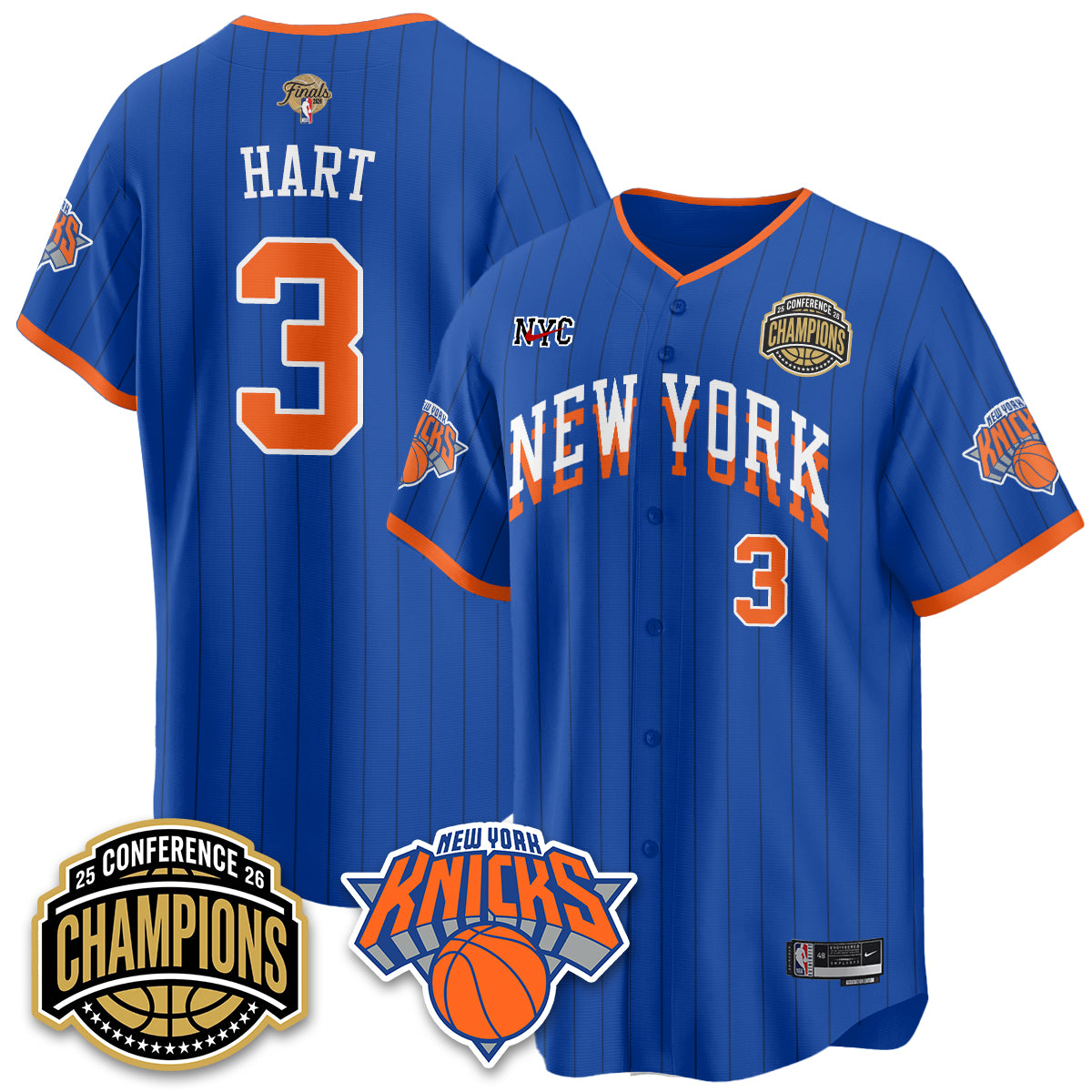 New York Knicks 2026 NBA Finals Vapor City Edition Jersey V2- Stitched
