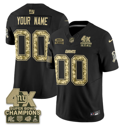 New York Giants 2026 Salute To Service V2 Vapor Custom Jersey - Stitched