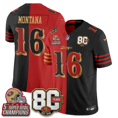 San Francisco 49ers Rivalries Split Edition Vapor Jersey - Stitched