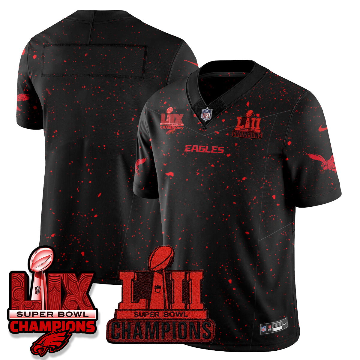 Philadelphia Eagles Dark Side Edition Vapor Jersey - Stitched