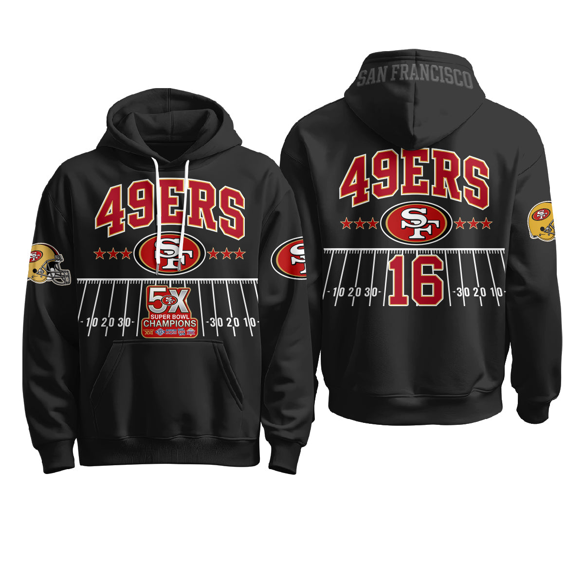 SF 5X SB Fleece Hoodie - Printed