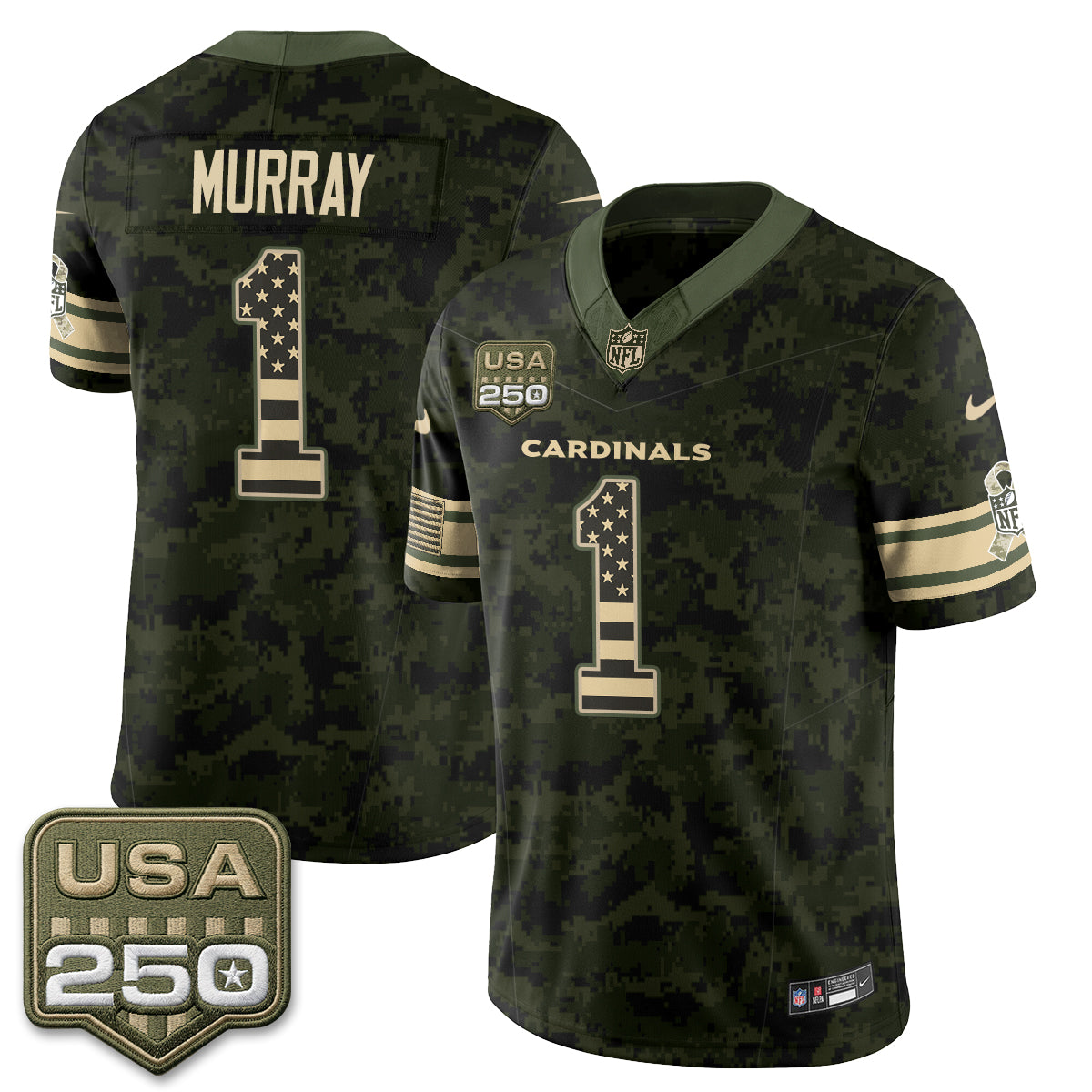 Arizona Cardinals 2026 Salute to Service Vapor Jersey - Stitched