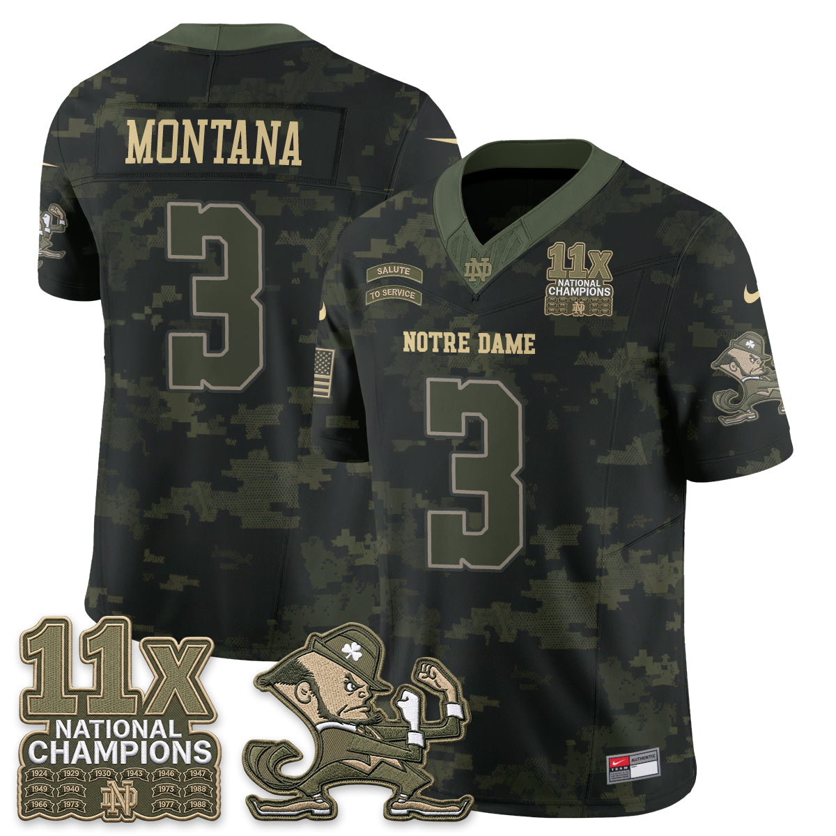 ND 2026 Salute to Service Vapor Jersey - Stitched